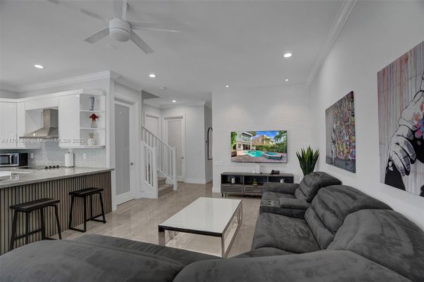 Interior, Kitchen, Living room, Recessed Lighting