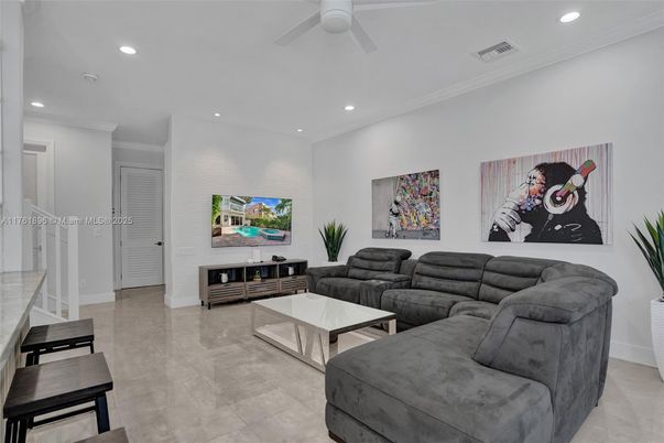 Interior, Living room, Recessed Lighting