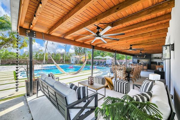 Exterior, Pool, Wooden Beams, Wooden Ceilings