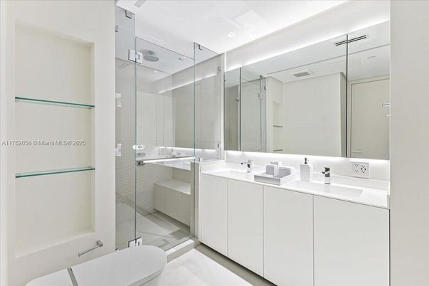 Bathroom, Dual Sink Vanities, Glass Shower, Interior