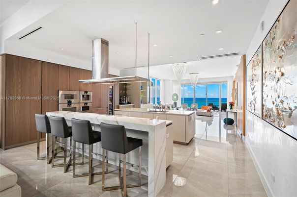 Chandelier, Dining room, Interior, Kitchen, Pendant Lights, Recessed Lighting, Stainless Steel Appliances, Water