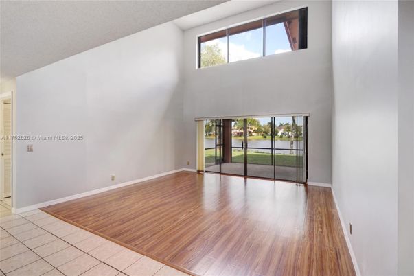 Empty room, Interior, Water, Wood Texture Flooring