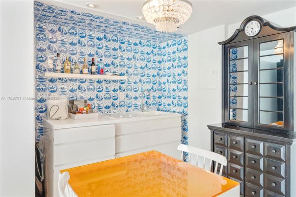 Bathroom, Chandelier, Interior