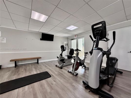 Fitness Equipment, Interior, Wood Texture Flooring