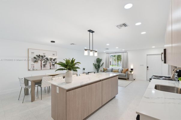 Dining room, Interior, Kitchen, Living room, Pendant Lights, Recessed Lighting