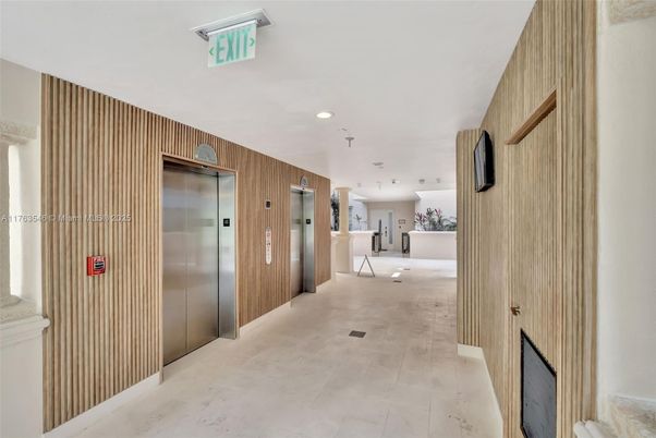 Elevator, Interior, Recessed Lighting, Wooden Walls