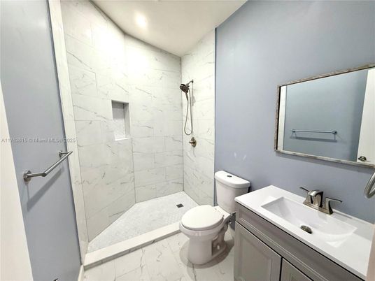 Bathroom, Interior, Marble, Marble Walls, Recessed Lighting