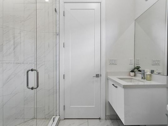 Bathroom, Glass Shower, Interior, Marble, Marble Walls