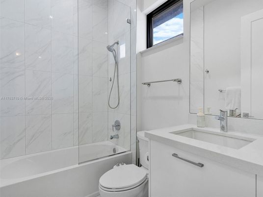 Bathroom, Glass Shower, Interior, Marble Walls