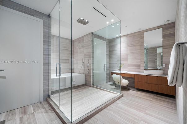 Bathroom, Dual Sink Vanities, Free Standing Baths, Glass Shower, Interior, Recessed Lighting