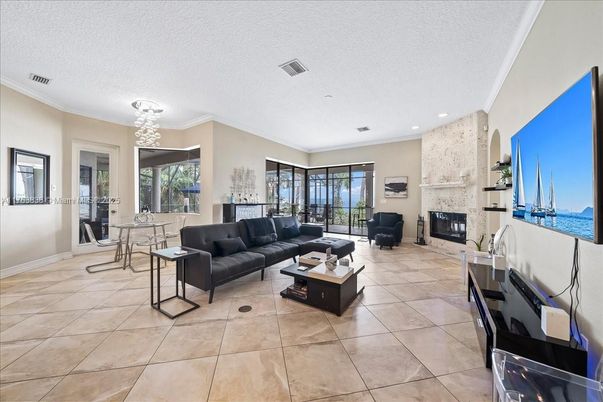 Dining room, Fireplace, Interior, Living room, Recessed Lighting