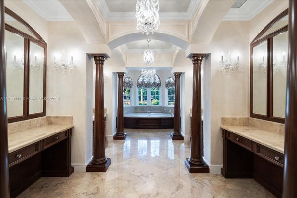 Bathroom, Chandelier, Interior