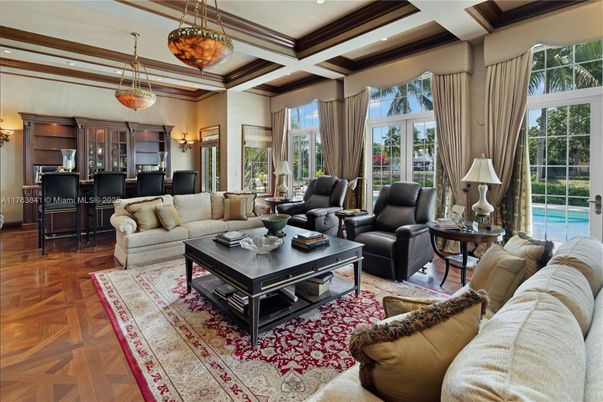 Interior, Kitchen, Living room, Pendant Lights, Recessed Lighting, Wood Texture Flooring