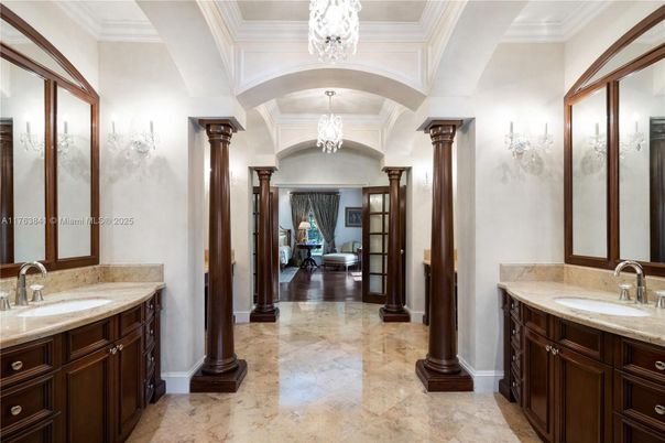 Bathroom, Chandelier, Interior