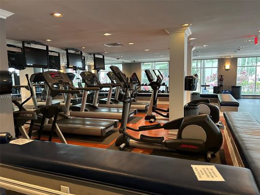 Fitness Equipment, Gym, Interior, Recessed Lighting
