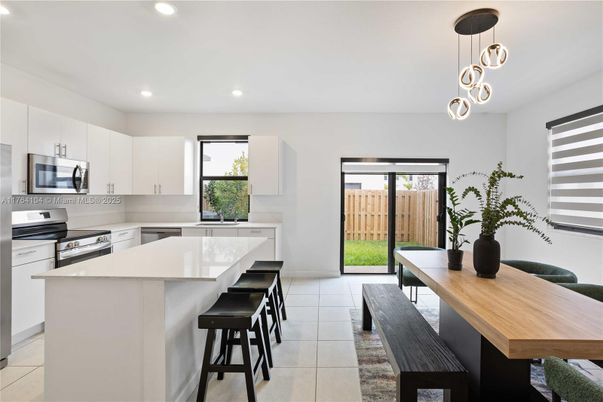 Interior, Kitchen, Pendant Lights, Recessed Lighting, Stainless Steel Appliances