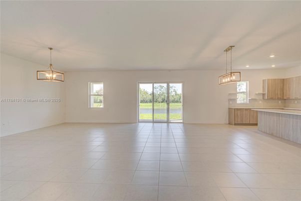 Empty room, Interior, Kitchen, Pendant Lights, Recessed Lighting