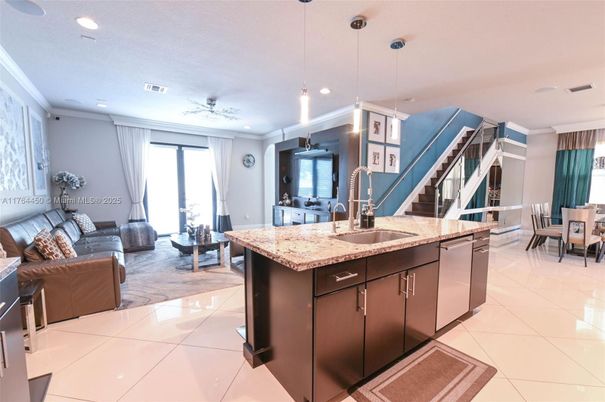 Dining room, Interior, Kitchen, Living room, Pendant Lights, Recessed Lighting