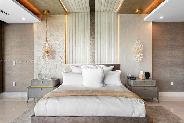 Bedroom, Interior, Pendant Lights, Recessed Lighting