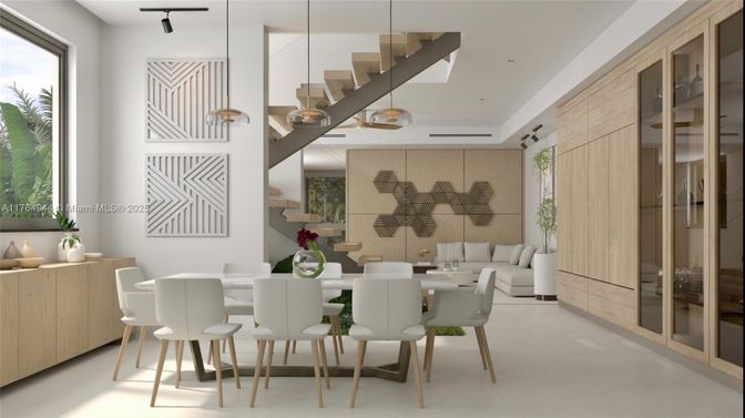 Dining room, Interior, Pendant Lights