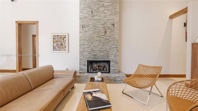 Fireplace, Interior, Living room, Stone Walls