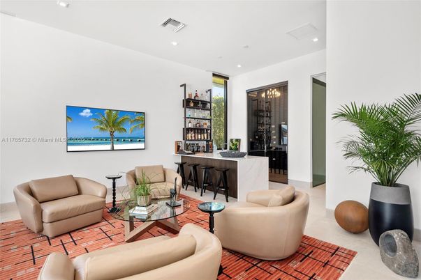 Interior, Living room, Recessed Lighting, Wine Storage