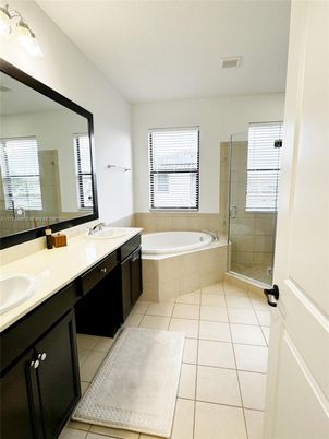 Bathroom, Dual Sink Vanities, Glass Shower, Interior