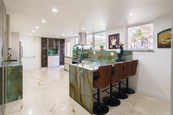 Interior, Kitchen, Marble, Recessed Lighting