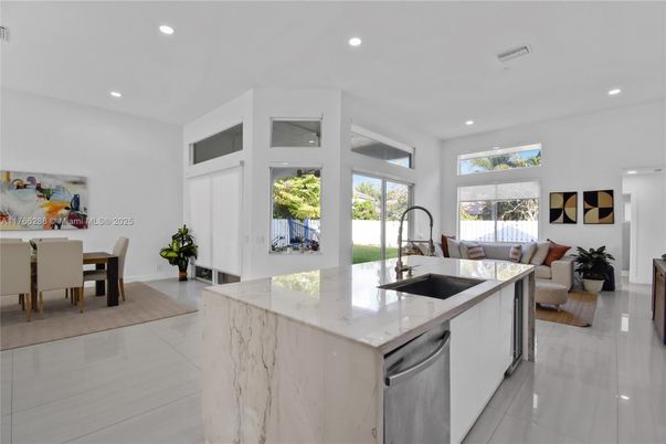 Dining room, Interior, Kitchen, Living room, Recessed Lighting, Stainless Steel Appliances