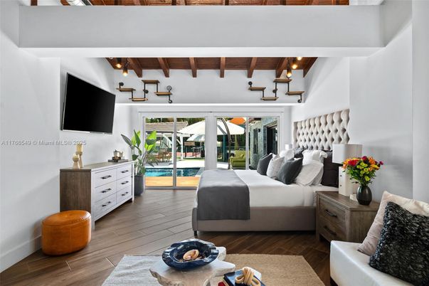 Bedroom, Interior, Wooden Beams, Wood Texture Flooring