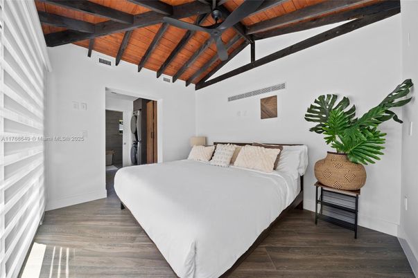 Bedroom, Interior, Wooden Beams, Wooden Ceilings, Wood Texture Flooring