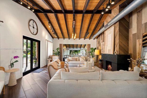 Fireplace, Interior, Living room, Wooden Beams, Wooden Ceilings, Wood Texture Flooring