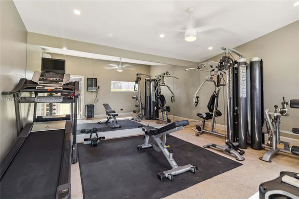 Fitness Equipment, Gym, Interior, Recessed Lighting