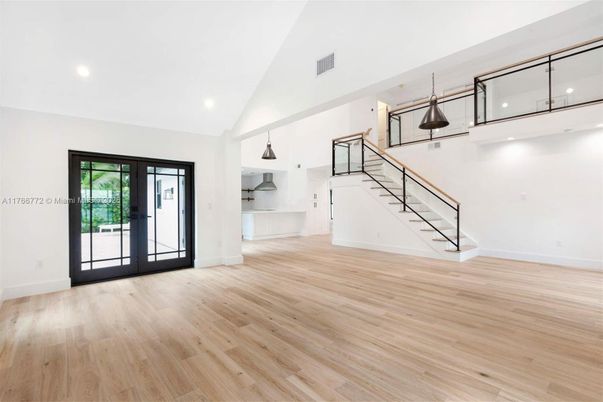 Interior, Pendant Lights, Recessed Lighting, Wood Texture Flooring
