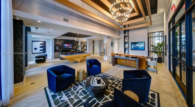 Billiard Table, Chandelier, Game Room, Interior, Living room, Pendant Lights, Recessed Lighting, Stone Walls