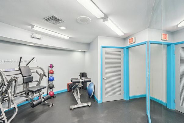 Fitness Equipment, Interior, Recessed Lighting