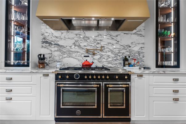 Interior, Kitchen, Marble Walls, Stainless Steel Appliances