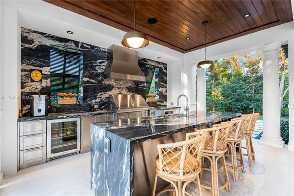 Interior, Kitchen, Pendant Lights, Recessed Lighting, Stainless Steel Appliances, Wooden Ceilings