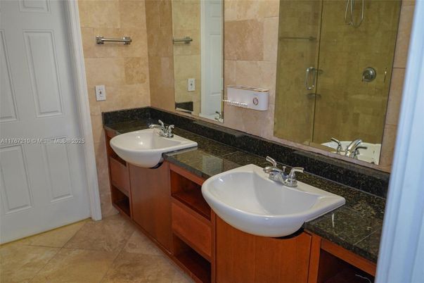 Bathroom, Dual Sink Vanities, Glass Shower, Interior
