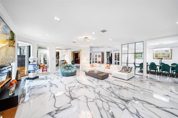 Interior, Living room, Marble, Recessed Lighting