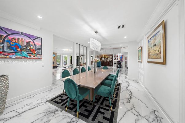 Chandelier, Dining room, Interior, Marble, Pendant Lights, Recessed Lighting
