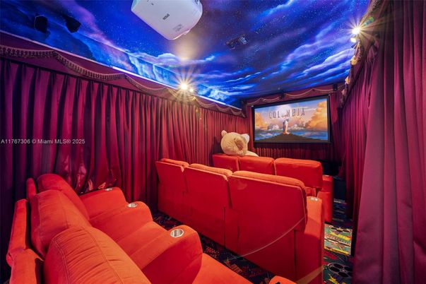 Home Theatre Room, Interior, Projection Screen, Recessed Lighting, Theatre Room