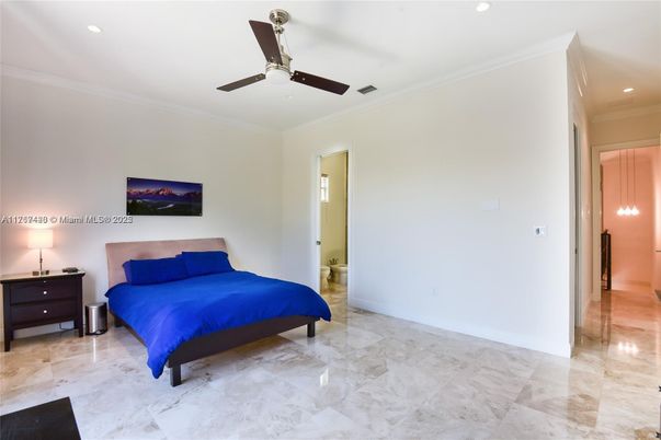 Bedroom, Interior, Marble, Recessed Lighting