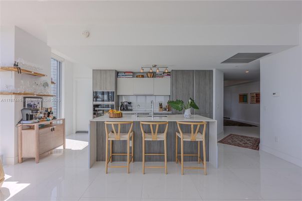 Interior, Kitchen, Marble, Recessed Lighting, Stainless Steel Appliances