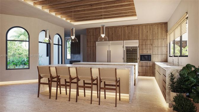 Interior, Kitchen, Pendant Lights, Wooden Ceilings