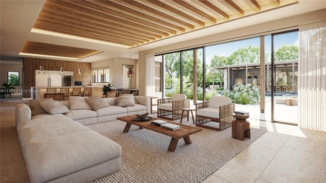 Interior, Kitchen, Living room, Wooden Ceilings