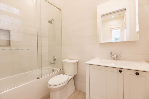 Bathroom, Glass Shower, Interior, Wood Texture Flooring