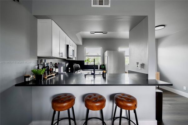 Interior, Kitchen, Wood Texture Flooring
