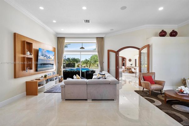 Interior, Living room, Recessed Lighting