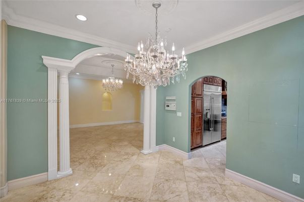 Chandelier, Interior, Recessed Lighting